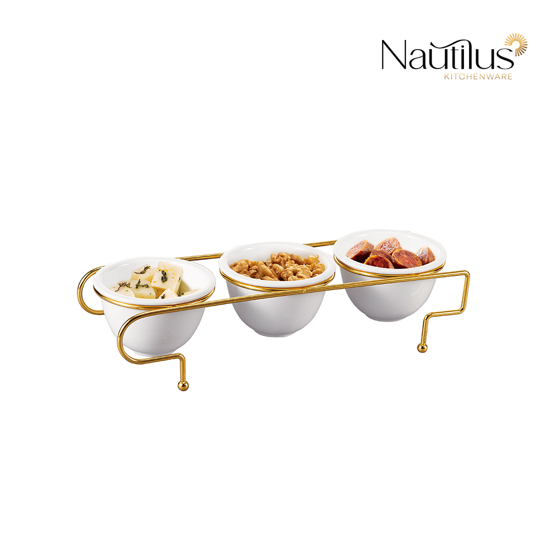 CERAMIC TABLEWARE-3 TIER BOWL SET 
