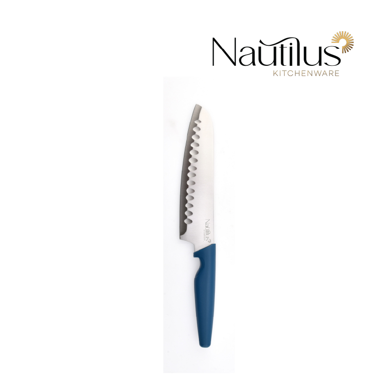 ABS Handle Santoku Knife Black 7 inch  