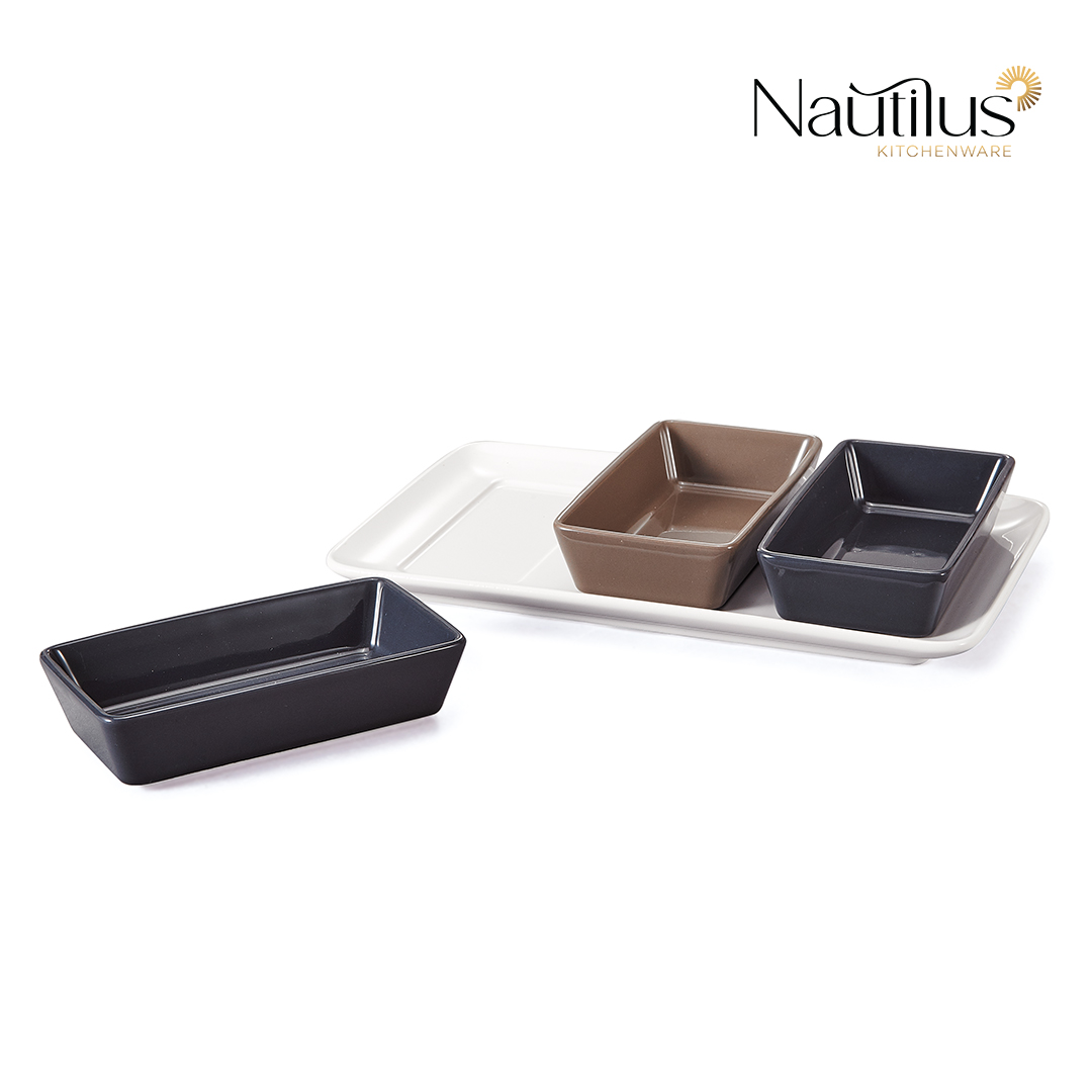 CERAMIC TABLEWARE-4PCS SERVING SET 