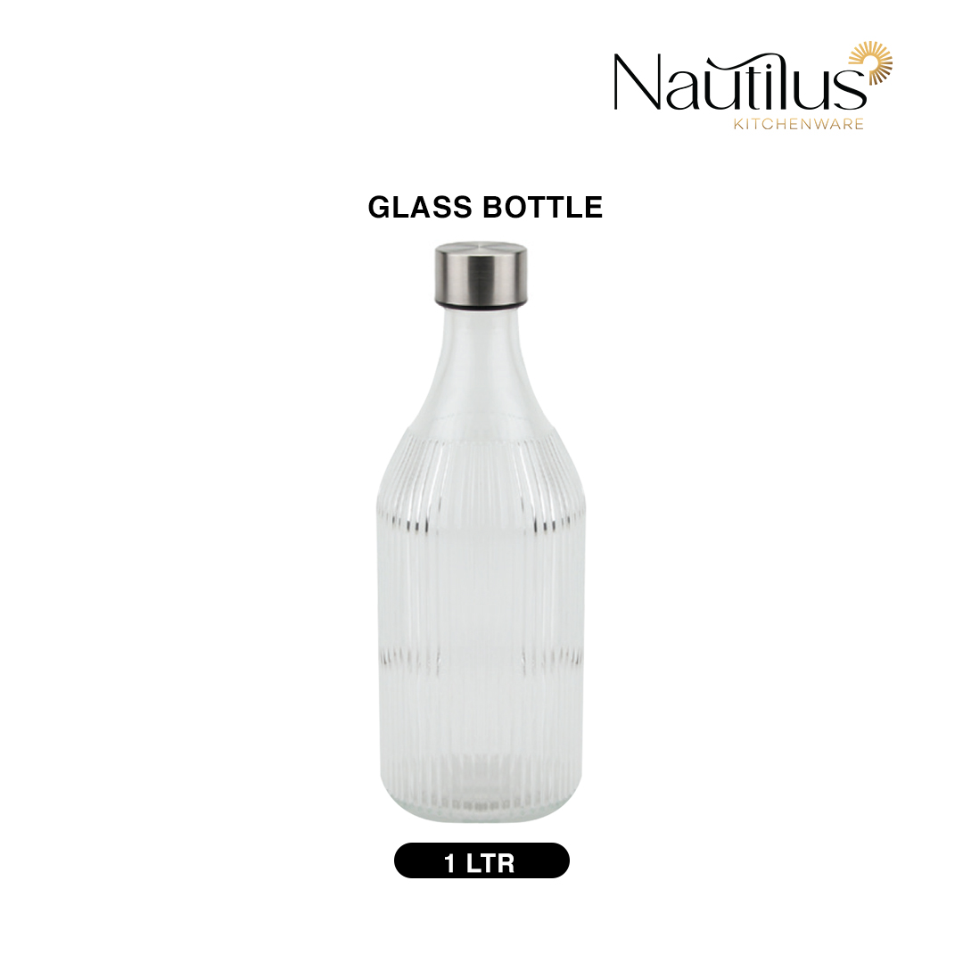 Glass Bottile with Lid 