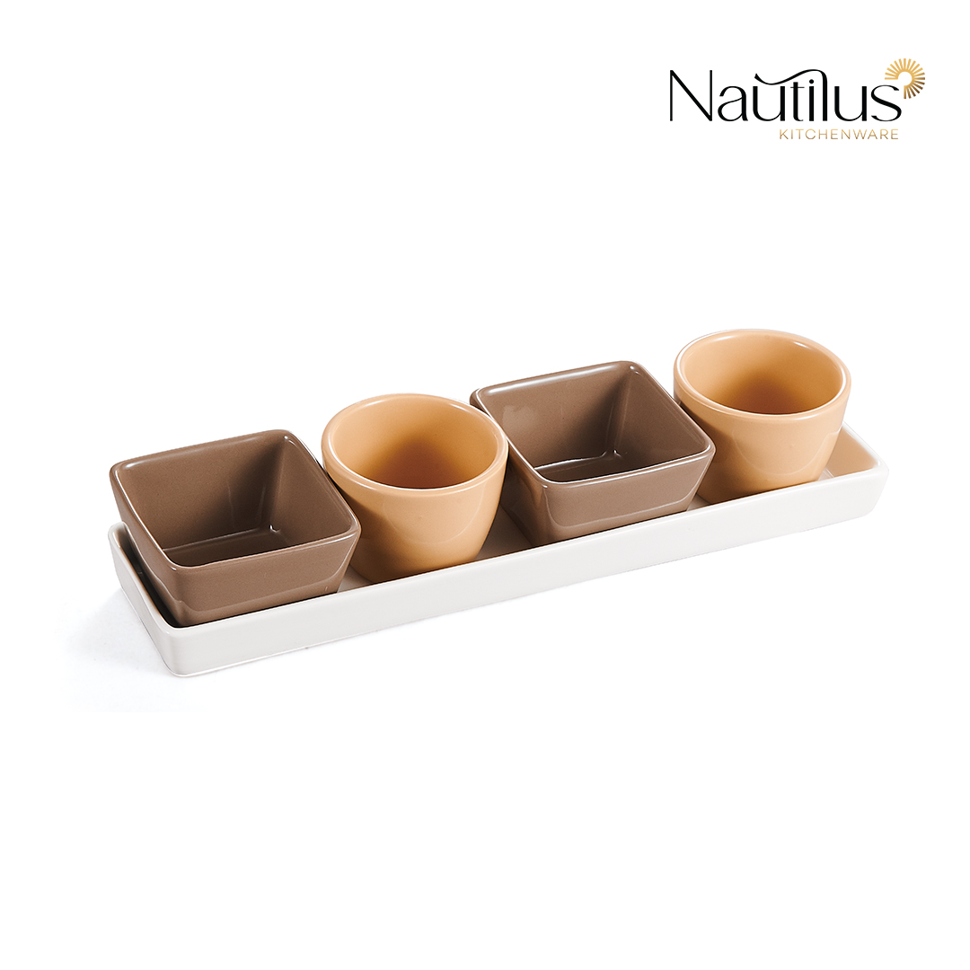 CERAMIC TABLEWARE-5PCS RECTANGULAR SET 