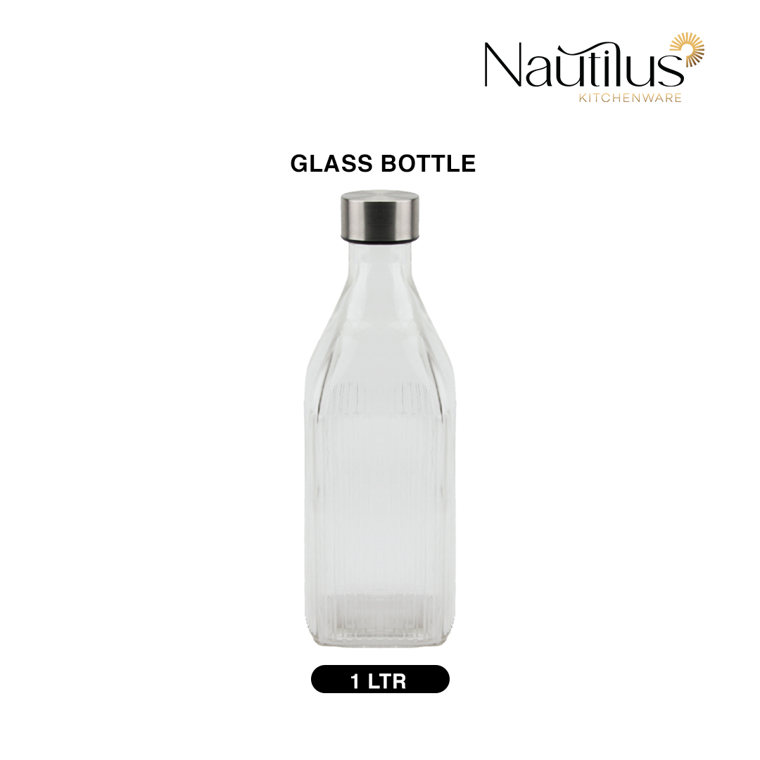 Glass Bottile with Lid 